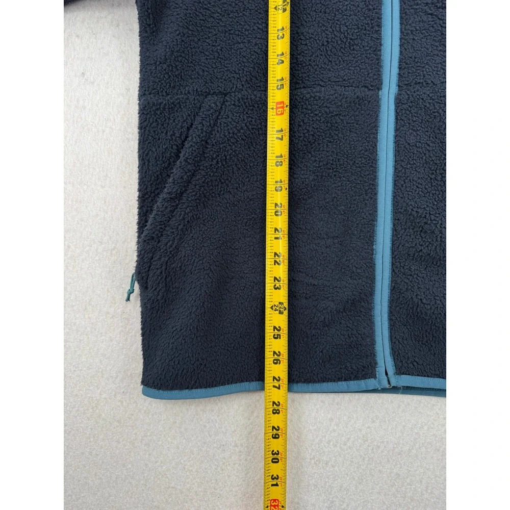 The North Face Mens S Navy Blue Sherpa Fleece Full Zip Jacket Outdoors Gorpcore